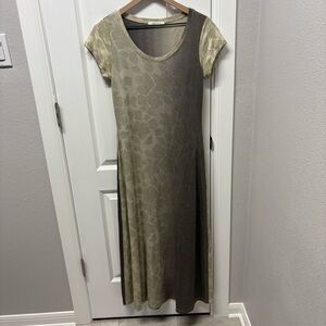 Anthropologie Beatrice .b Olive Green Ombré Maxi Dress